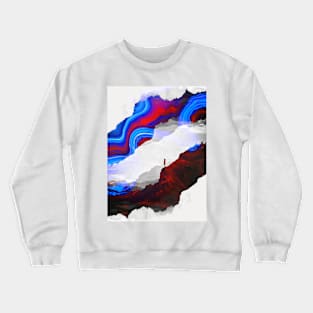 Blue Waves of Isolation Crewneck Sweatshirt